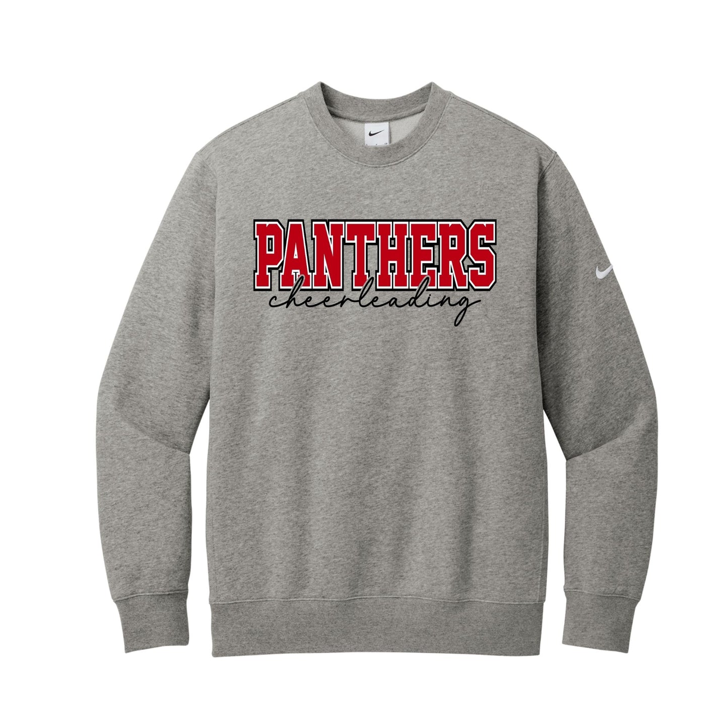 SHS Cheer Spirit Nike Club Fleece Sleeve Swoosh Crew - SHS-CHR-NIKE-CREW-SPIRIT-HGRY
