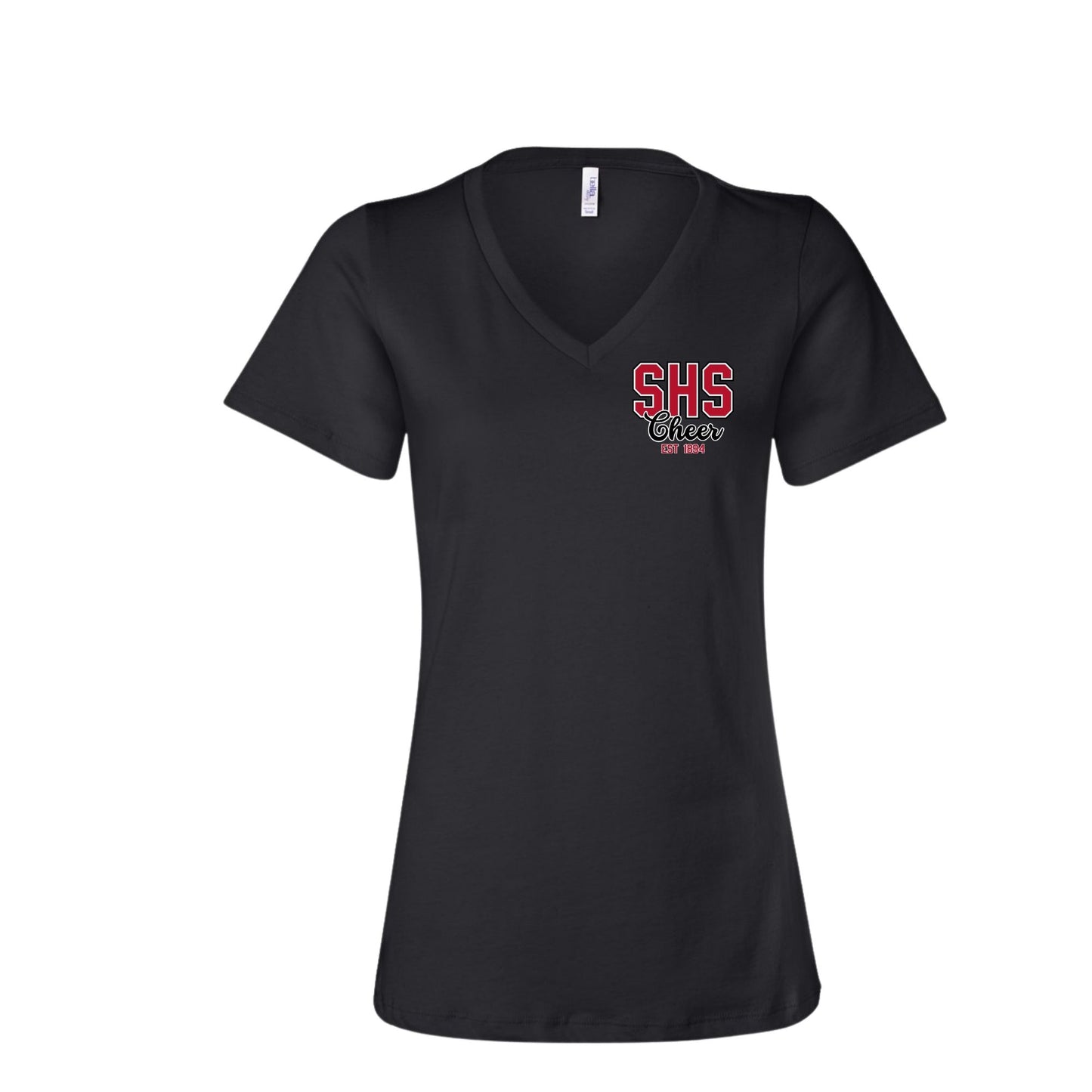 SHS Cheer Women's V-Neck Tee - SHS-CHR-TEE-VNECK-BLK