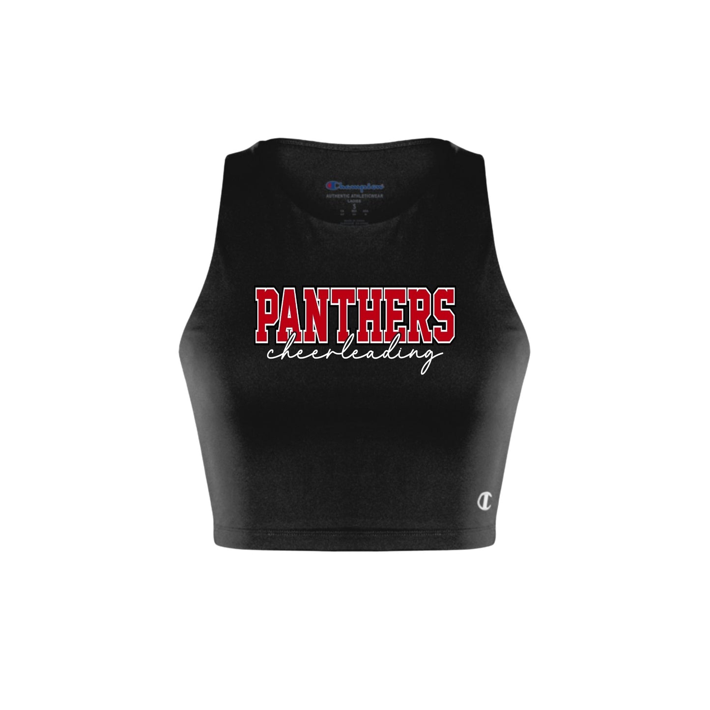 SHS Panthers Varsity Cropped Tank - SHS-CHR-CROP-VARS-BLK