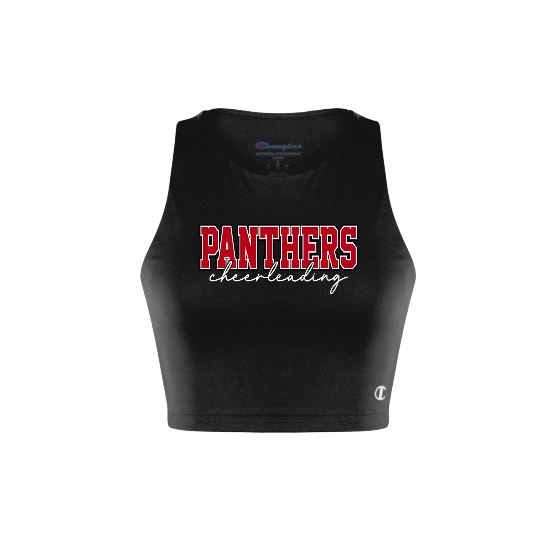 SHS Panthers Varsity Cropped Tank - SHS-CHR-CROP-VARS-BLK