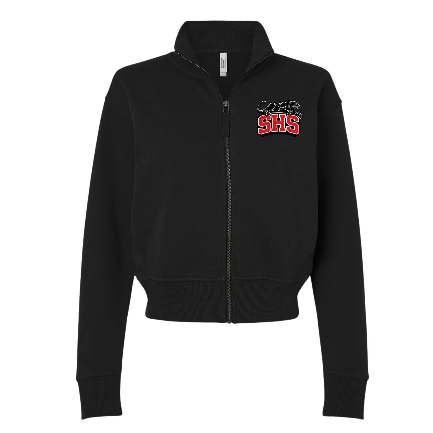 SHS Cheer Dominance Crop Zip Jacket - SHS-CHR-JACKET-DOM-BLK