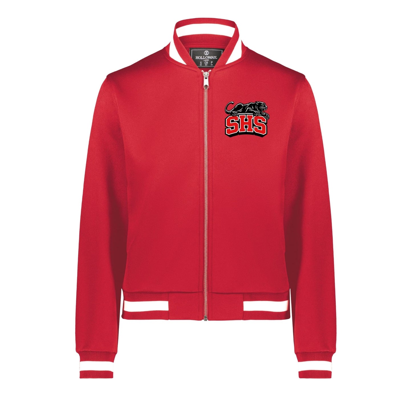 SHS Cheer V-Street Jacket - Panther Logo - SHS-CHR-JACKET-PTHR-RED