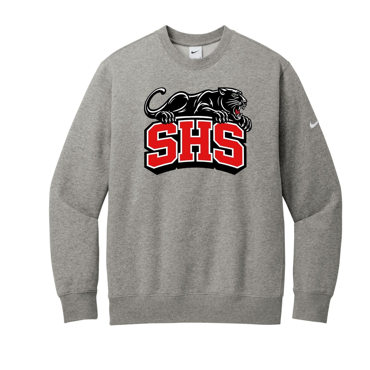 SHS Cheer Dominance Nike Club Fleece Sleeve Swoosh Crew - SHS-CHR-NIKE-CREW-DOM-HGRY