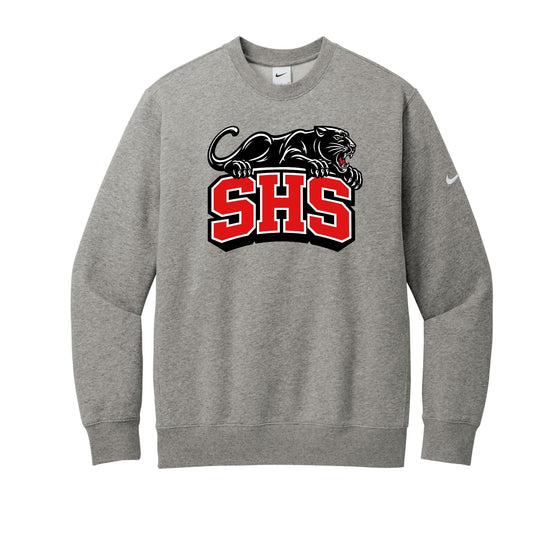SHS Cheer Dominance Nike Club Fleece Sleeve Swoosh Crew - SHS-CHR-NIKE-CREW-DOM-HGRY