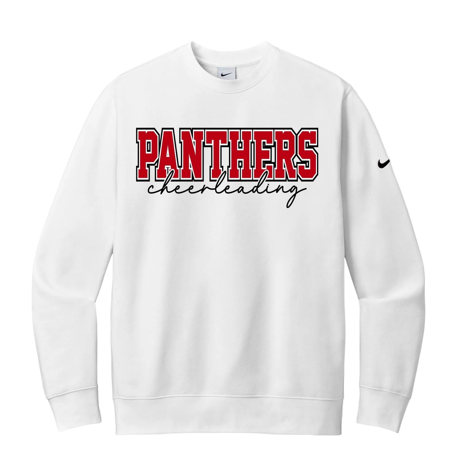 SHS Cheer Spirit Nike Club Fleece Sleeve Swoosh Crew - SHS-CHR-NIKE-CREW-SPIRIT-WHT