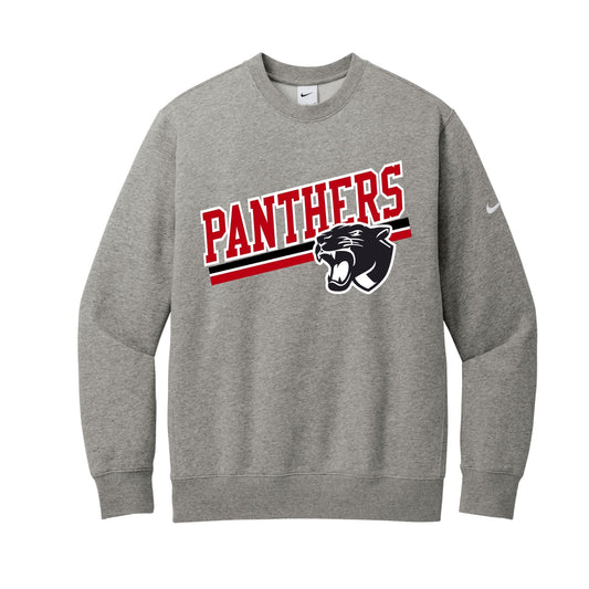 SHS Cheer Strike Nike Club Fleece Sleeve Swoosh Crew - SHS-CHR-NIKE-CREW-STRIKE-HGRAY