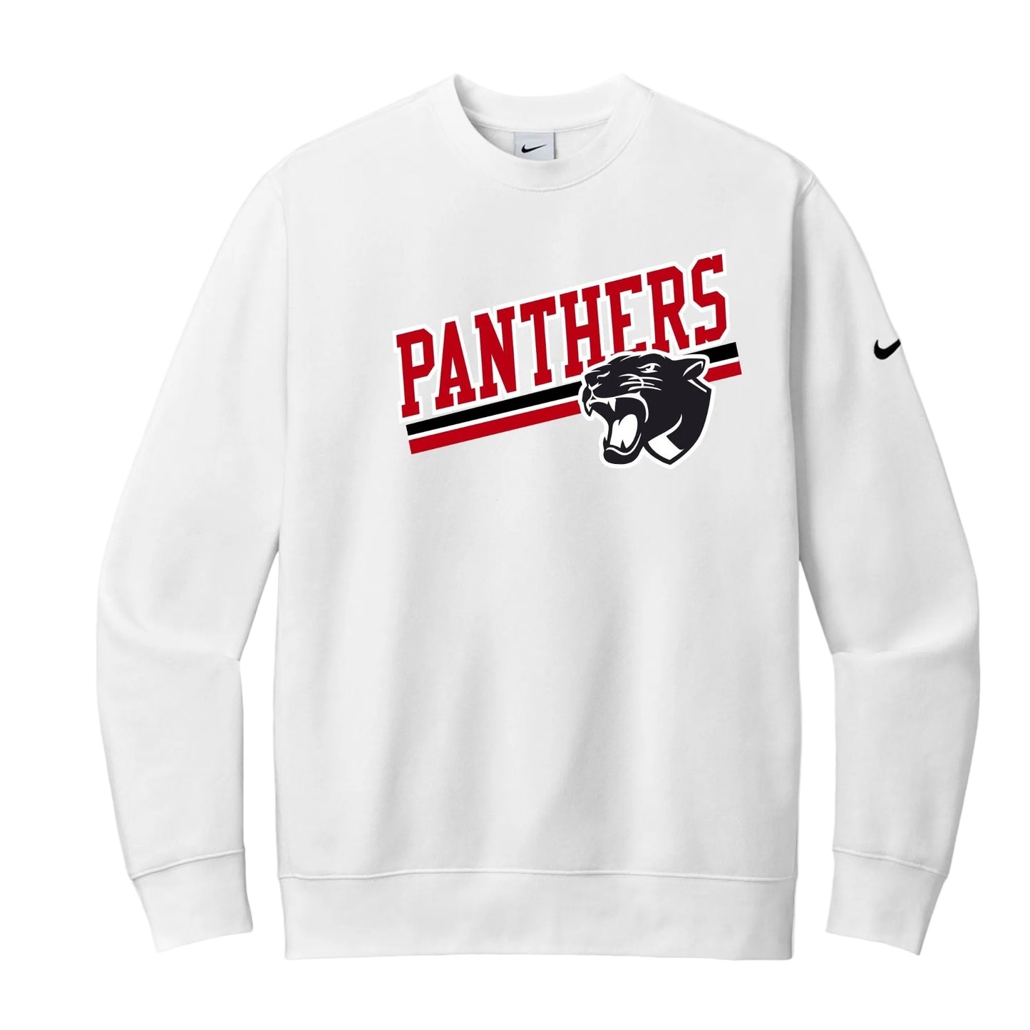 SHS Cheer Strike Nike Club Fleece Sleeve Swoosh Crew - SHS-CHR-NIKE-CREW-STRIKE-WHT