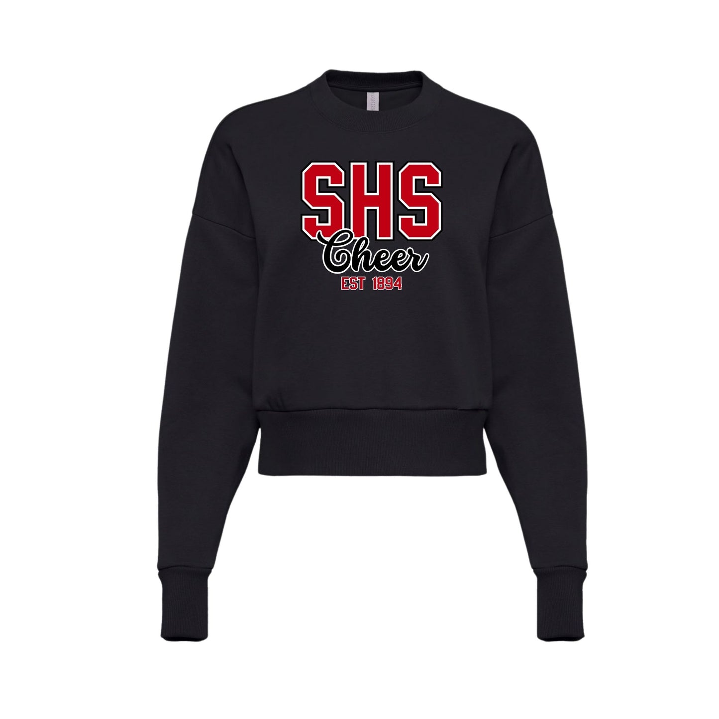 SHS Cheer Legacy Crop Crew - SHS-CHR-WCREW-CHEER-BLK
