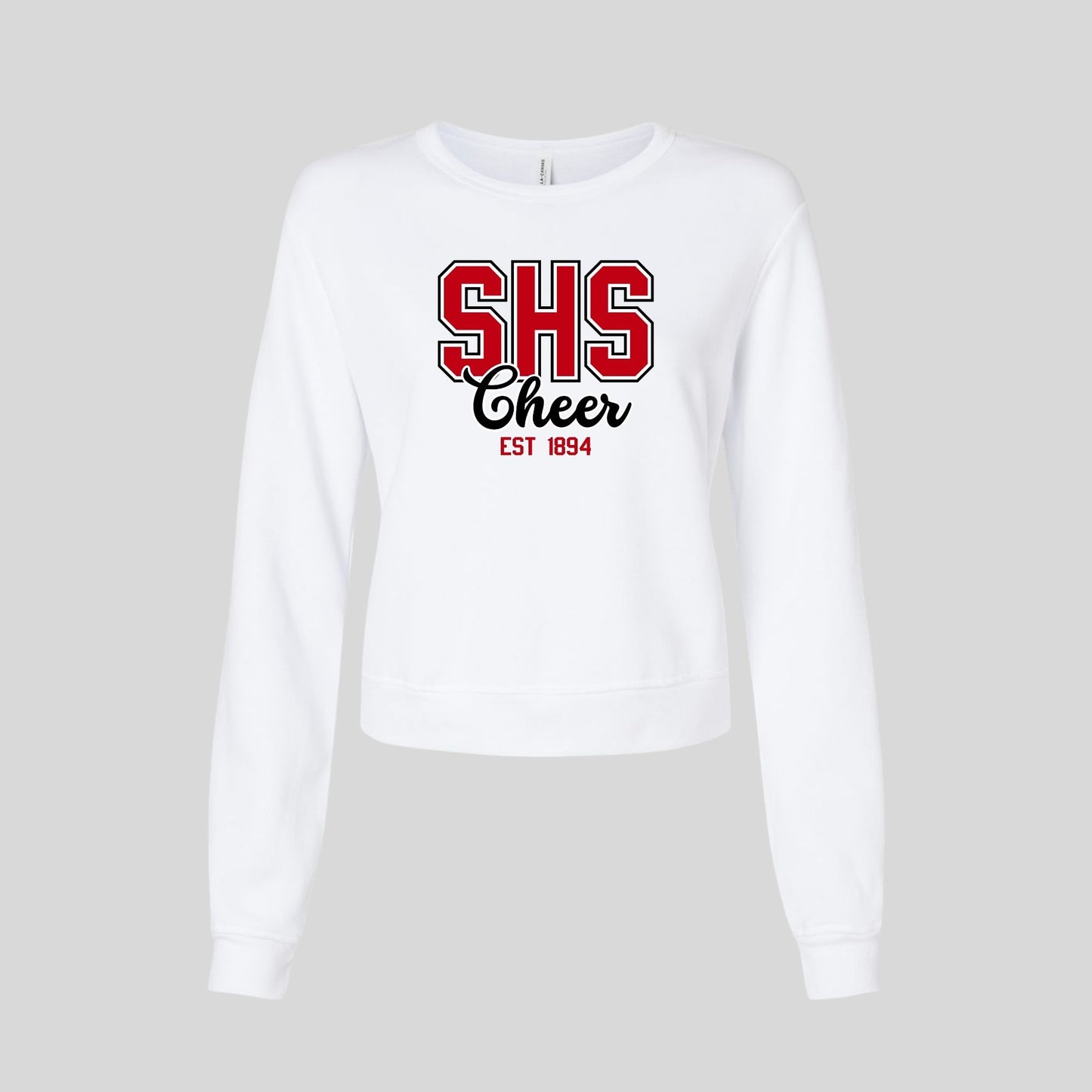 SHS Cheer Legacy Crop Crew - SHS-CHR-WCREW-CHEER-WHT