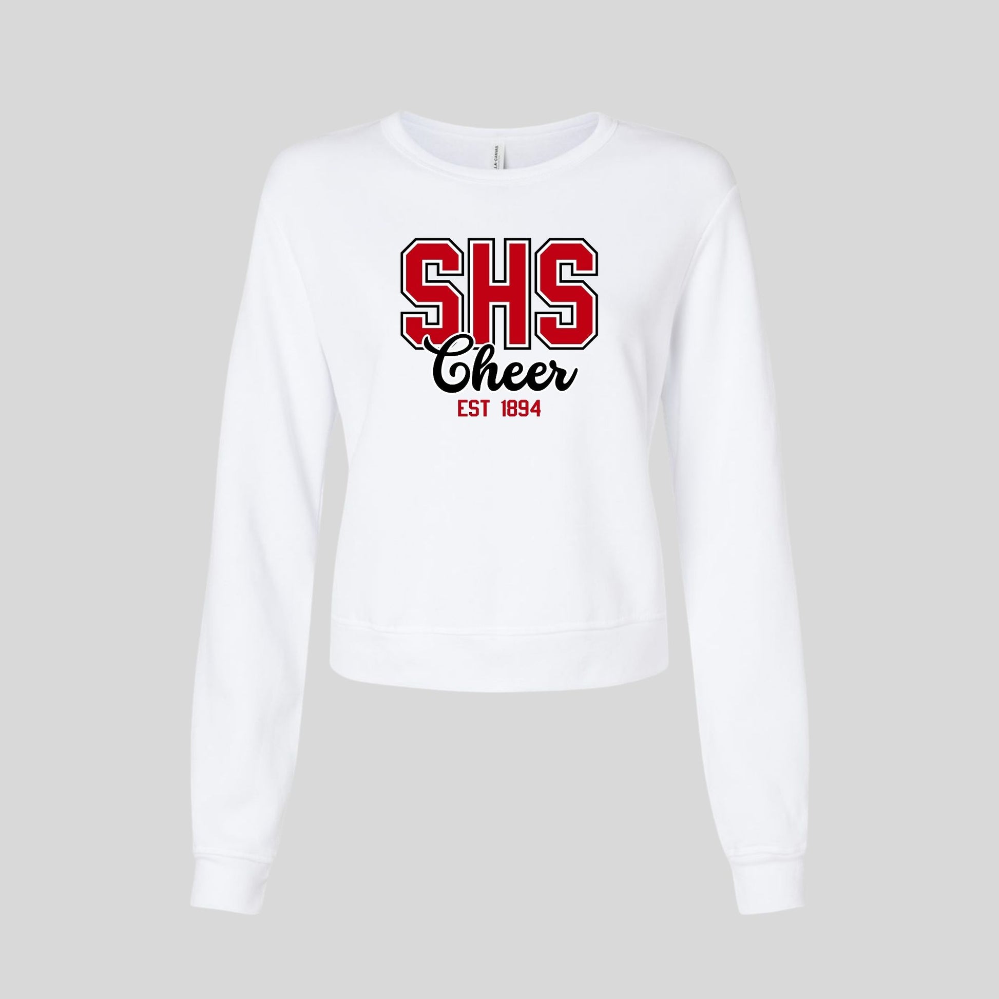 SHS Cheer Legacy Crop Crew - SHS-CHR-WCREW-CHEER-WHT