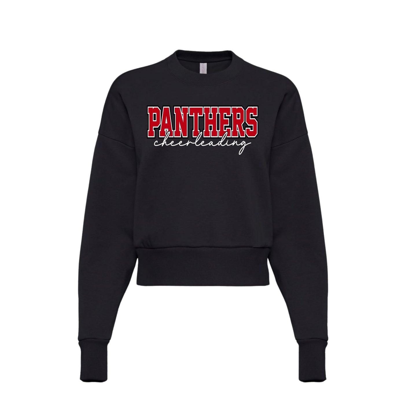 SHS Cheer Spirit Crop Crew - SHS-CHR-WCREW-SPIRIT-BLK